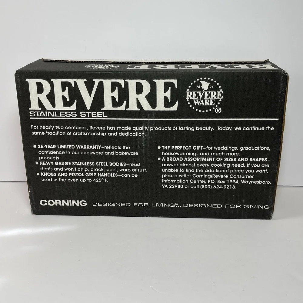 Revere Ware 2 Qt Stainless Steel Steamer/Colander Inset New In Box #3515220 1992